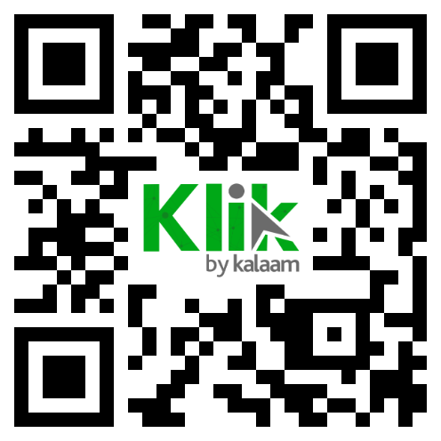 QR code to open the Klik portal